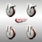 Service Caster 5 Inch 316SS Maroon Polyurethane Swivel Bolt Hole Caster Set with 2 Lock Brake SCC-SS316BHTTL20S514-PPUB-MRN-2-S-2 - alternate 5